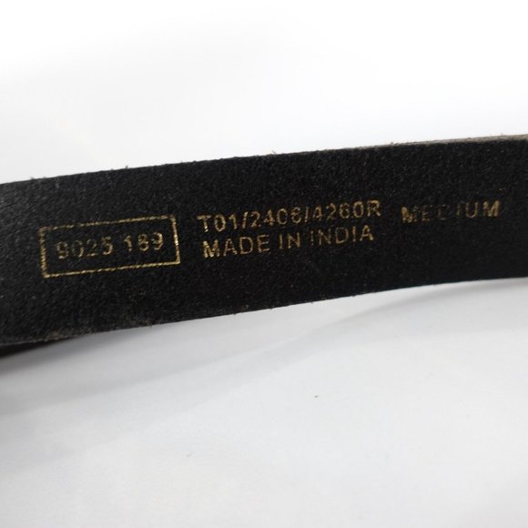 M&S Belt Black Leather Buckle‎ 36 Solid Classic Dress Basic Formal Adult - Picture 7 of 11